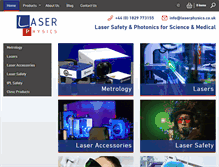Tablet Screenshot of laserphysics.co.uk